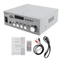 Topteng - 800W Peak 2.1CH Bluetooth HiFi Amplifier – Zinc Alloy, FM, USB/SD, AUX, Fit for Car & Home - Silver