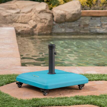 Front. Anysun - Elegant Design Square High-Quality Flexible Moble Umbrella Base, Assembly Required - Teal.