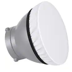 Front. Neewer - 2-Pack 7" Soft White Diffuser Socks, for Studio Strobe Reflectors.