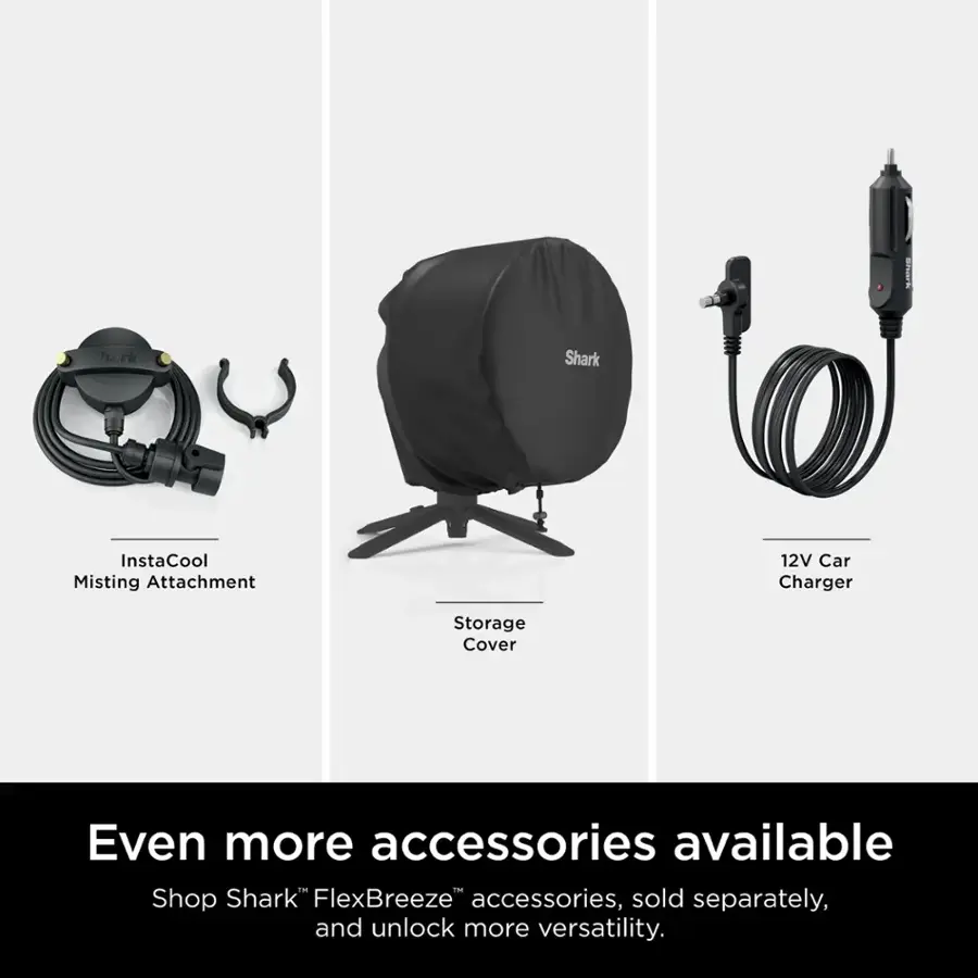 Shark FlexBreeze Outdoor & Indoor Fan with InstaCool Misting Attachment ...