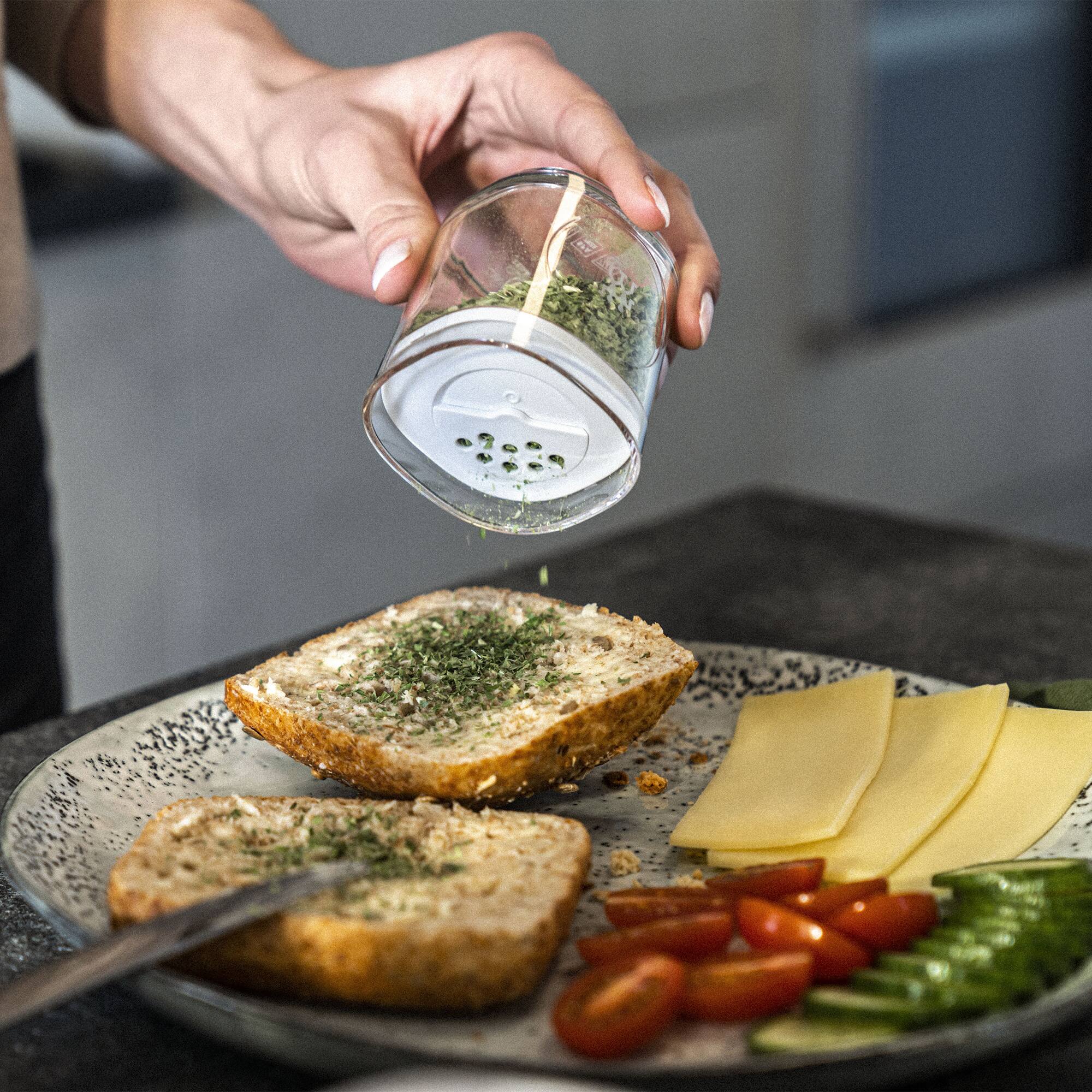 Alt View 1. ZWILLING - ZWILLING Fresh & Save Cube 3-pc Spice Set, Plastic, Airtight Dry Food Storage Container - Clear.