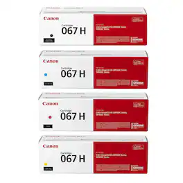Canon - 067H / 067 4-Pack (CMYK) Set High Yield Toner Cartridges
