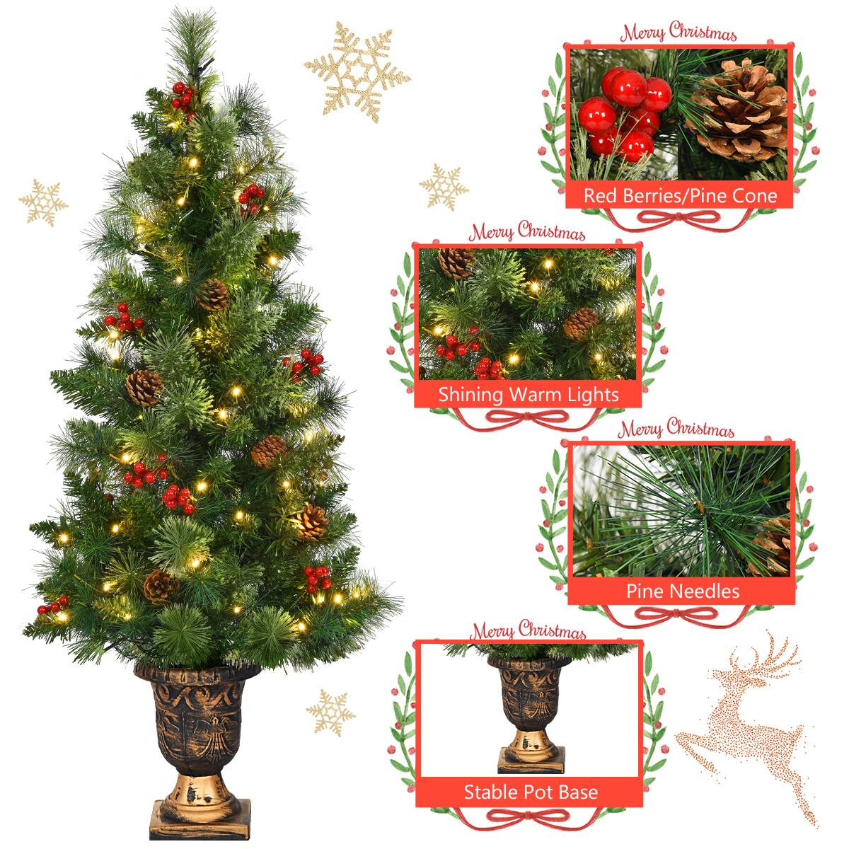 Group: Merry Christmas
1. Red Berries/Pine Cone
2. Shining Warm Lights
3. Pine Needles
4. Stable Pot Base