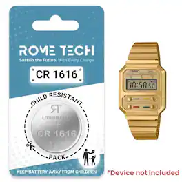 RomeTech - Replacement Battery for CASIO A100WEG-9AVT Watch 2 Pack