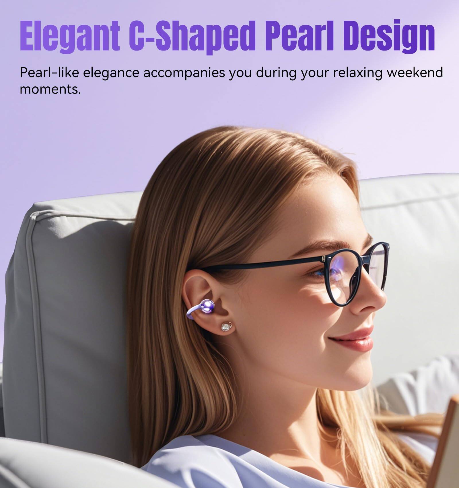 Elegant C-Shaped Pearl Design  
Pearl-like elegance accompanies you during your relaxing weekend moments.