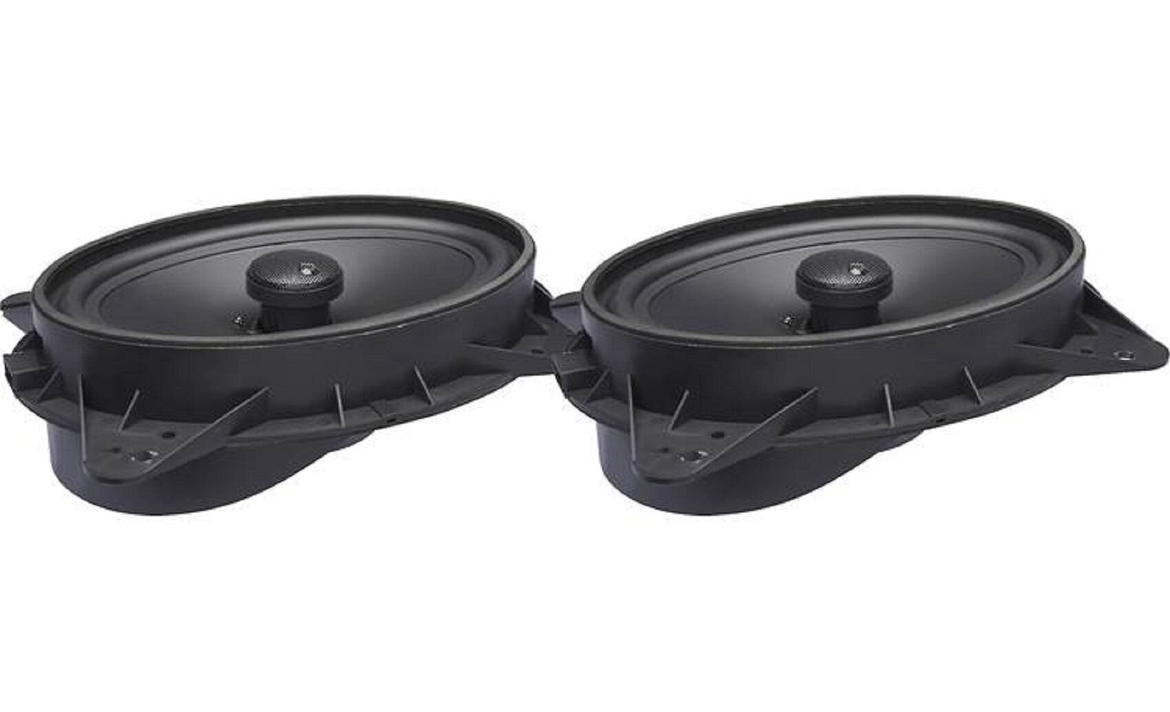 Front. Powerbass - OE Series 6x9in. 2-Way Coaxial OEM Replacement Speaker with Injection-Molded Polypropylene Woofer Cone - black.
