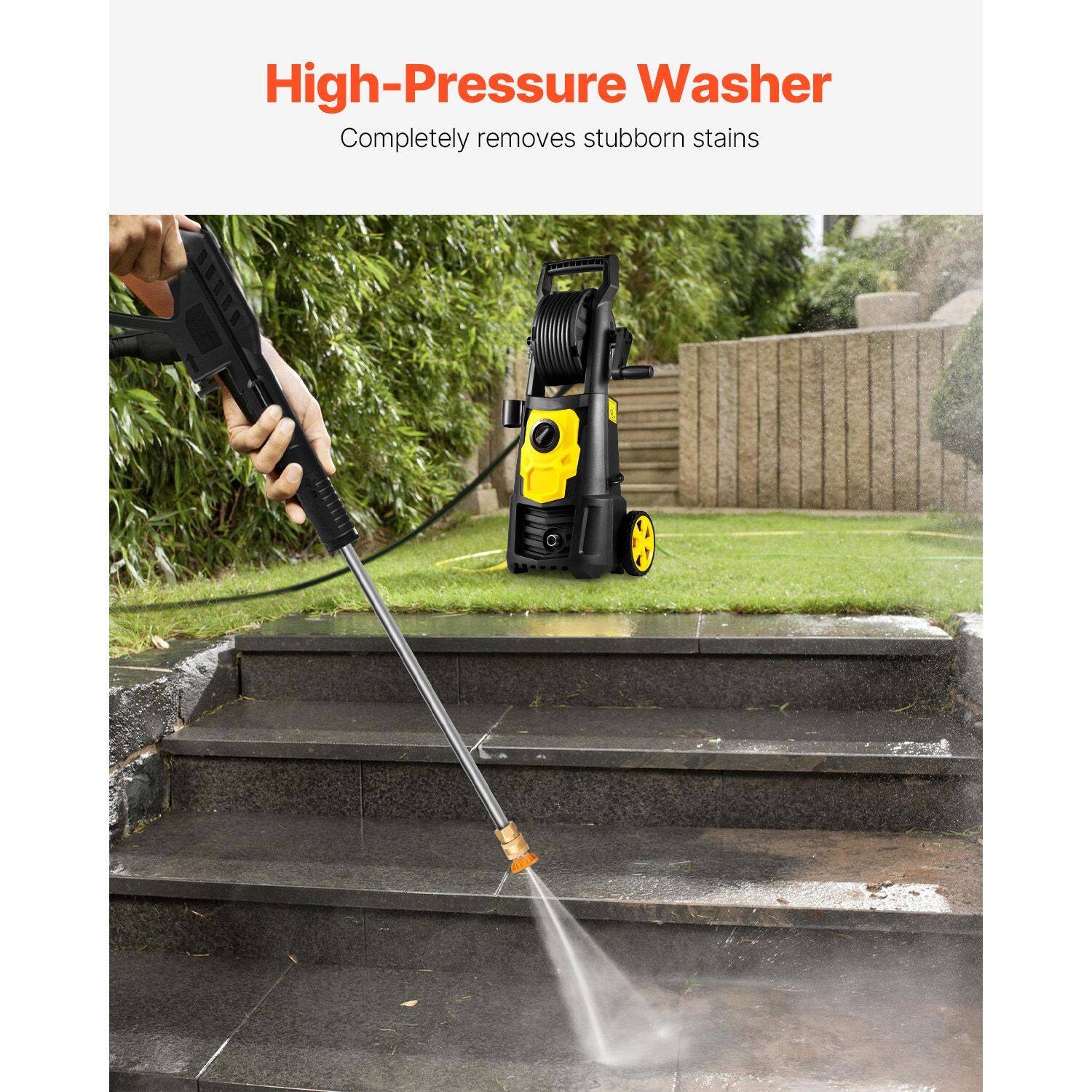 High-Pressure Washer  
Completely removes stubborn stains