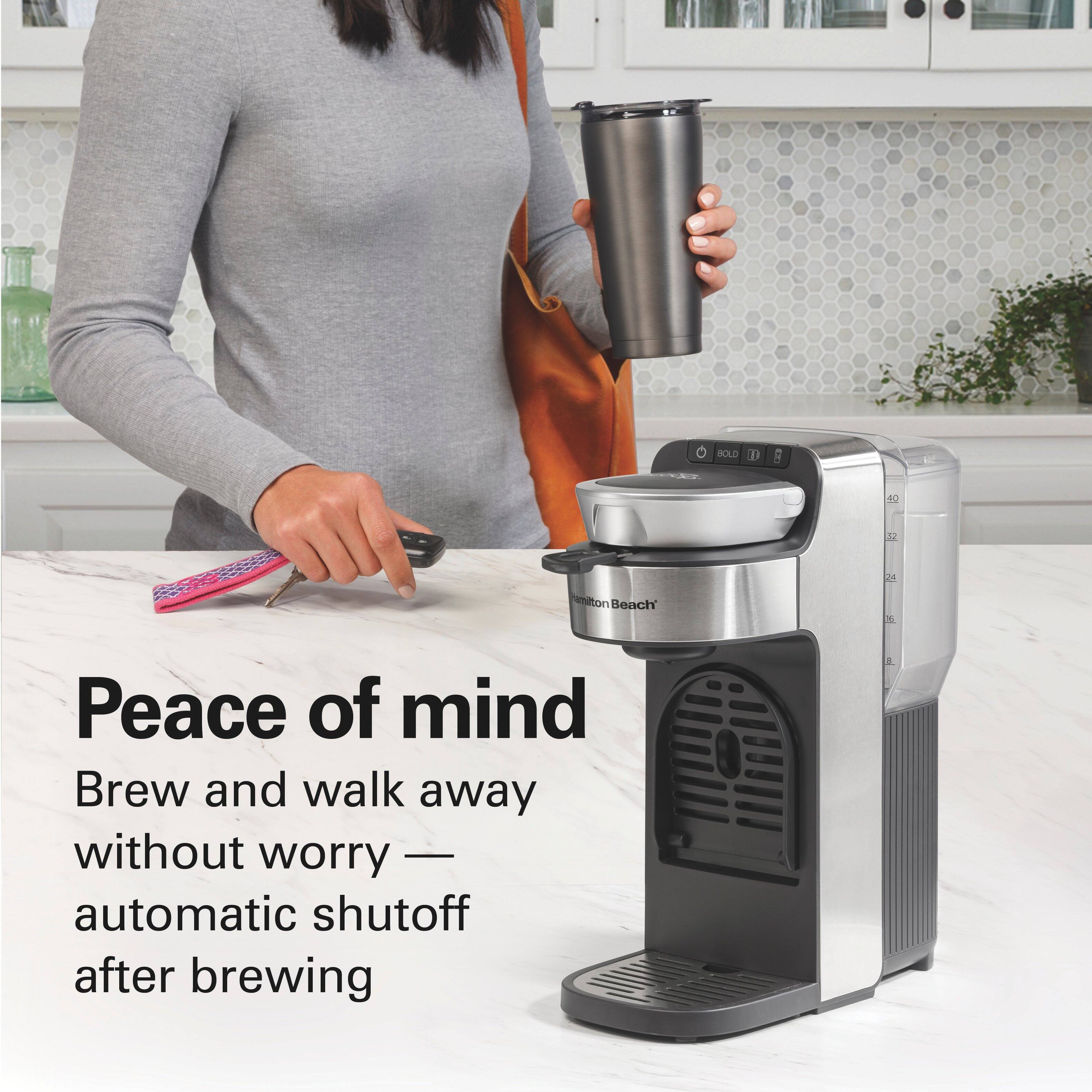 **Peace of mind**

Brew and walk away without worry — automatic shutoff after brewing