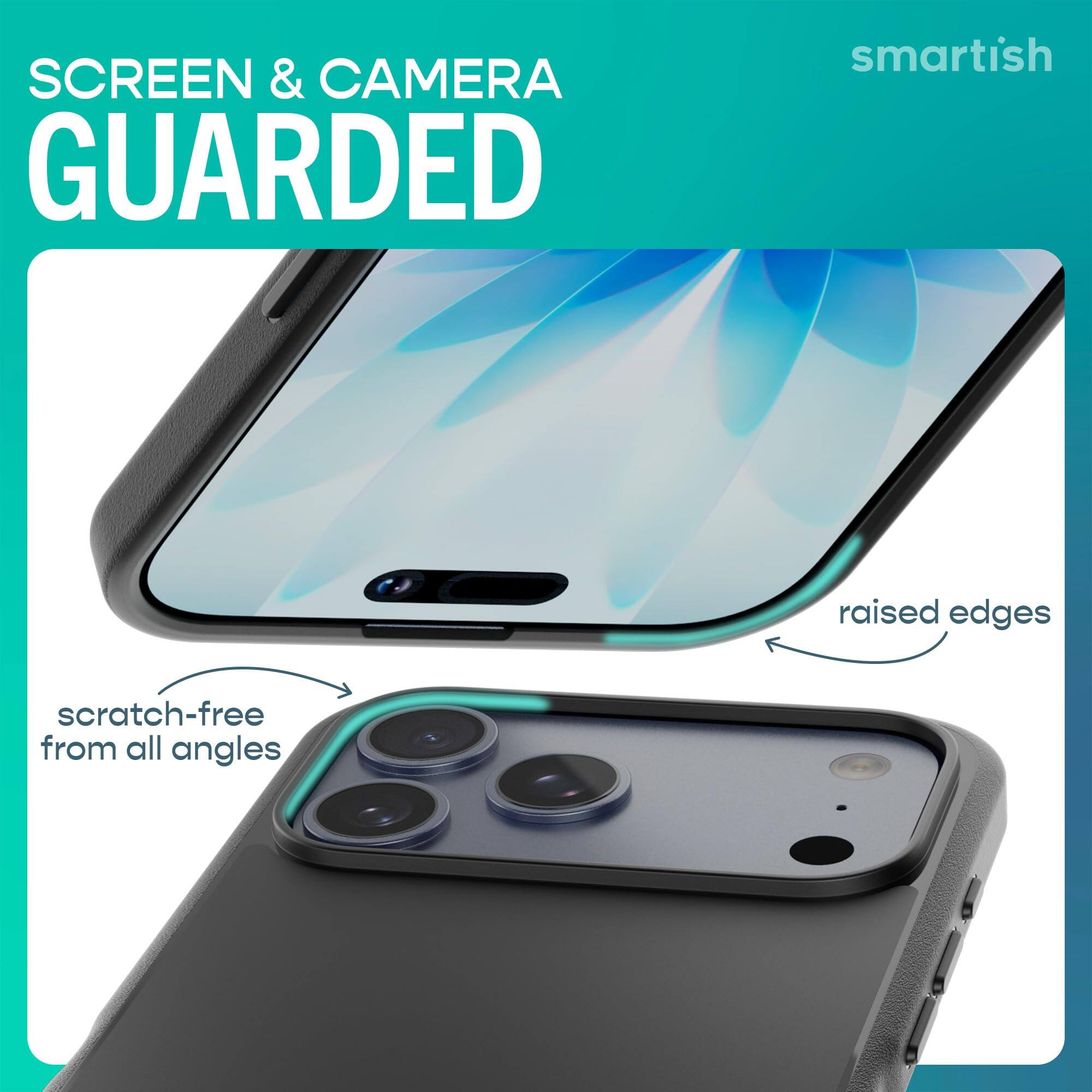 SCREEN & CAMERA GUARDED

smartish

raised edges

scratch-free from all angles