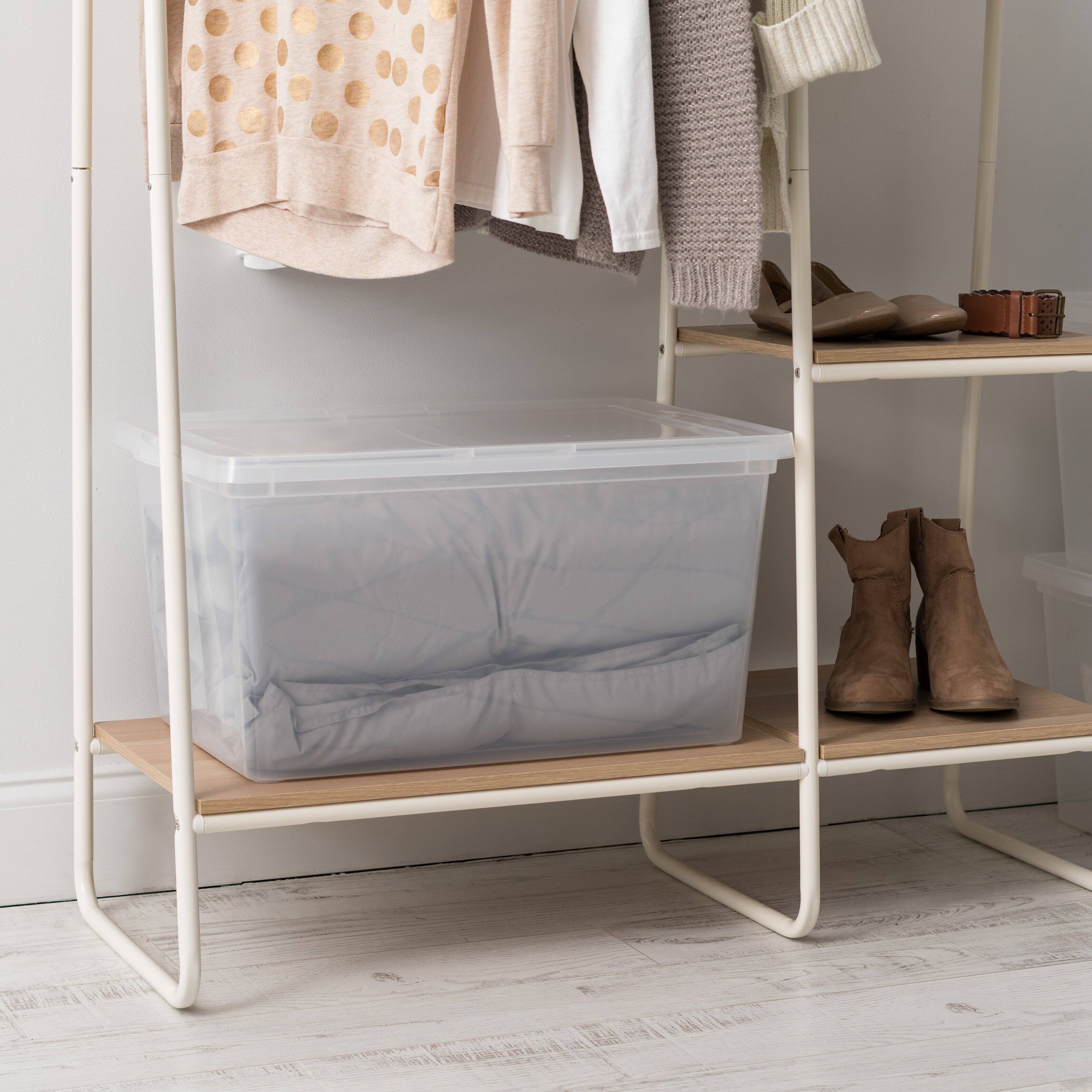 IRIS USA Plastic Storage Bin Tote Organizing Container with Latching ...