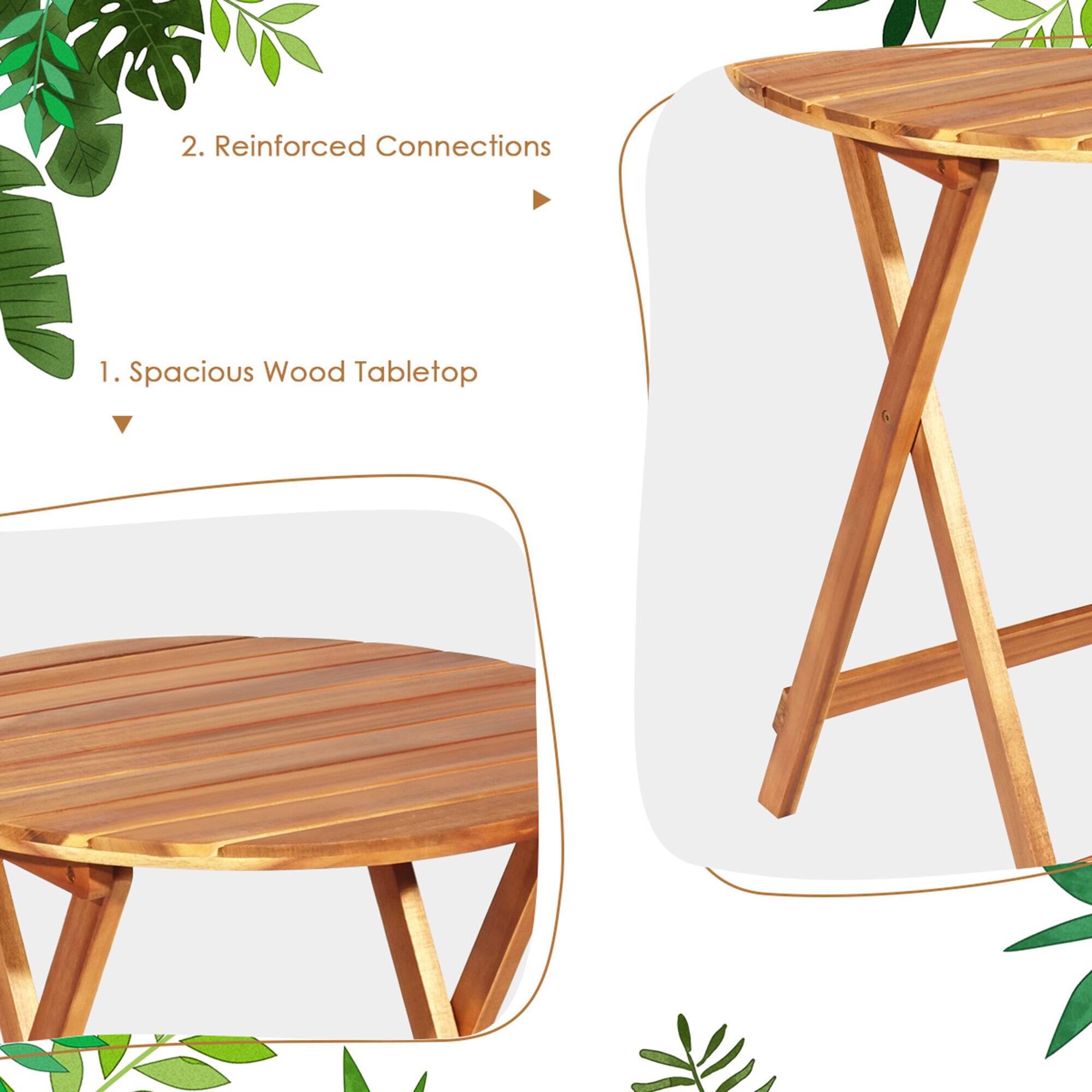 1. Spacious Wood Tabletop  
2. Reinforced Connections
