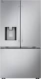 LG - 36-in Counter-Depth MAX 23.7 Cu. Ft. French Door Smart Refrigerator with Zero Clearance - Stainless Steel