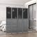 Alt View 6. Homcom - Folding Room Divider with Blackboard, Tall Freestanding Privacy Screen Panels for Bedroom or Office - Gray.