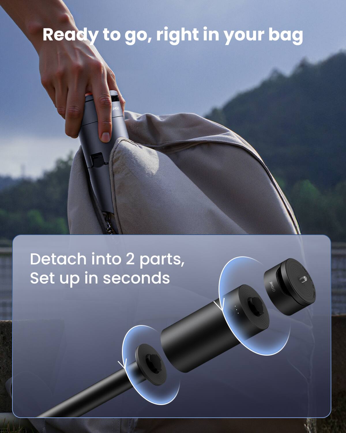 JmGO Portable Power Bank Tripod for PicoPlay+ 20000mAh 65W Power