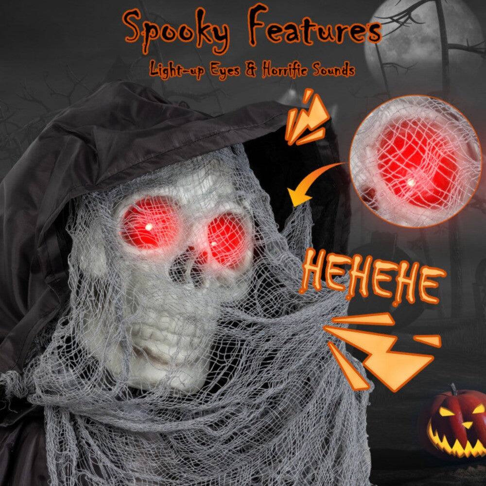 Spooky Features  
Light-up Eyes & Horrific Sounds  
HEHEHE