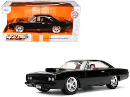 1970 Plymouth Road Runner 440 Black with Red Interior "Bigtime Muscle" Series 1/24 Diecast Model Car by Jada - Black And Red