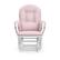 Alt View 14. Storkcraft - Hoop Glider and Ottoman - White/Pink Swirl.