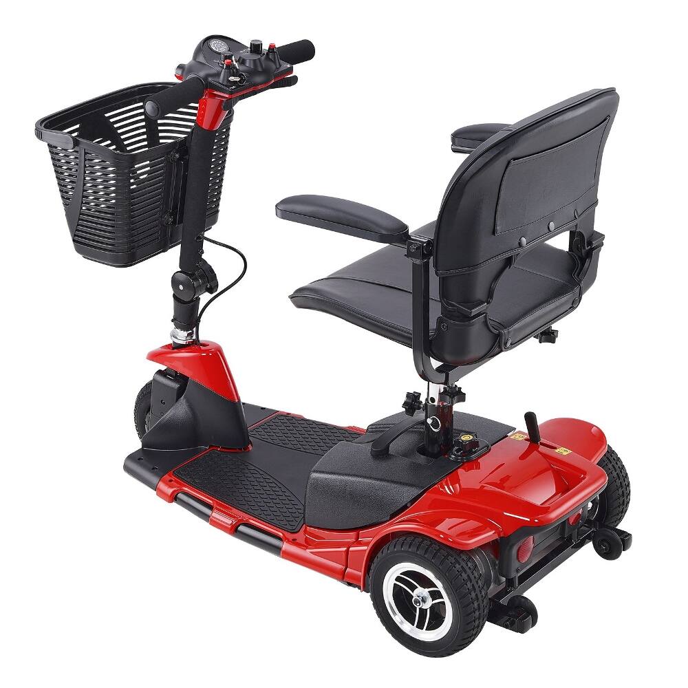 Alt View 7. Loheer - Loheer 3 Wheel Folding Mobility Scooter Adults Seniors 12 Mile Range 265lb Capacity Electric Powered Travel Wheelchair - Blue.