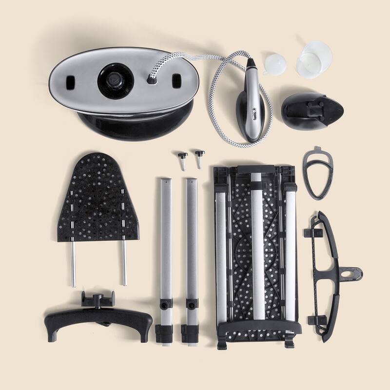 Left. Steam & Go - All-In-1 Garment Steamer & Iron - Black.
