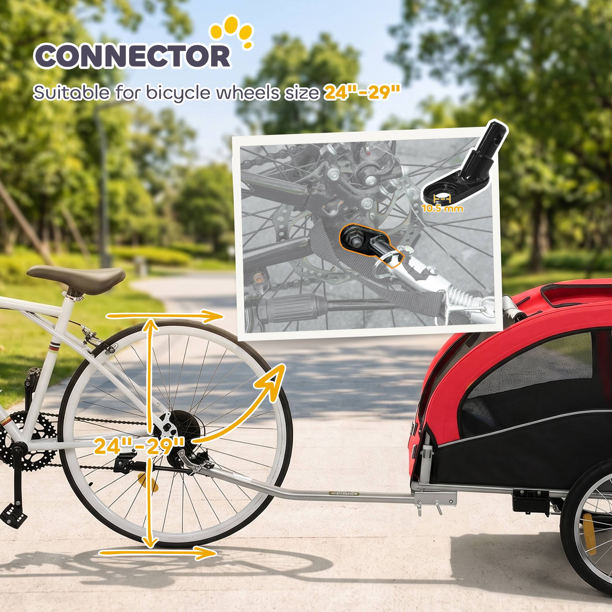 CONNECTOR  
Suitable for bicycle wheels size 24"-29"  
10.5 mm