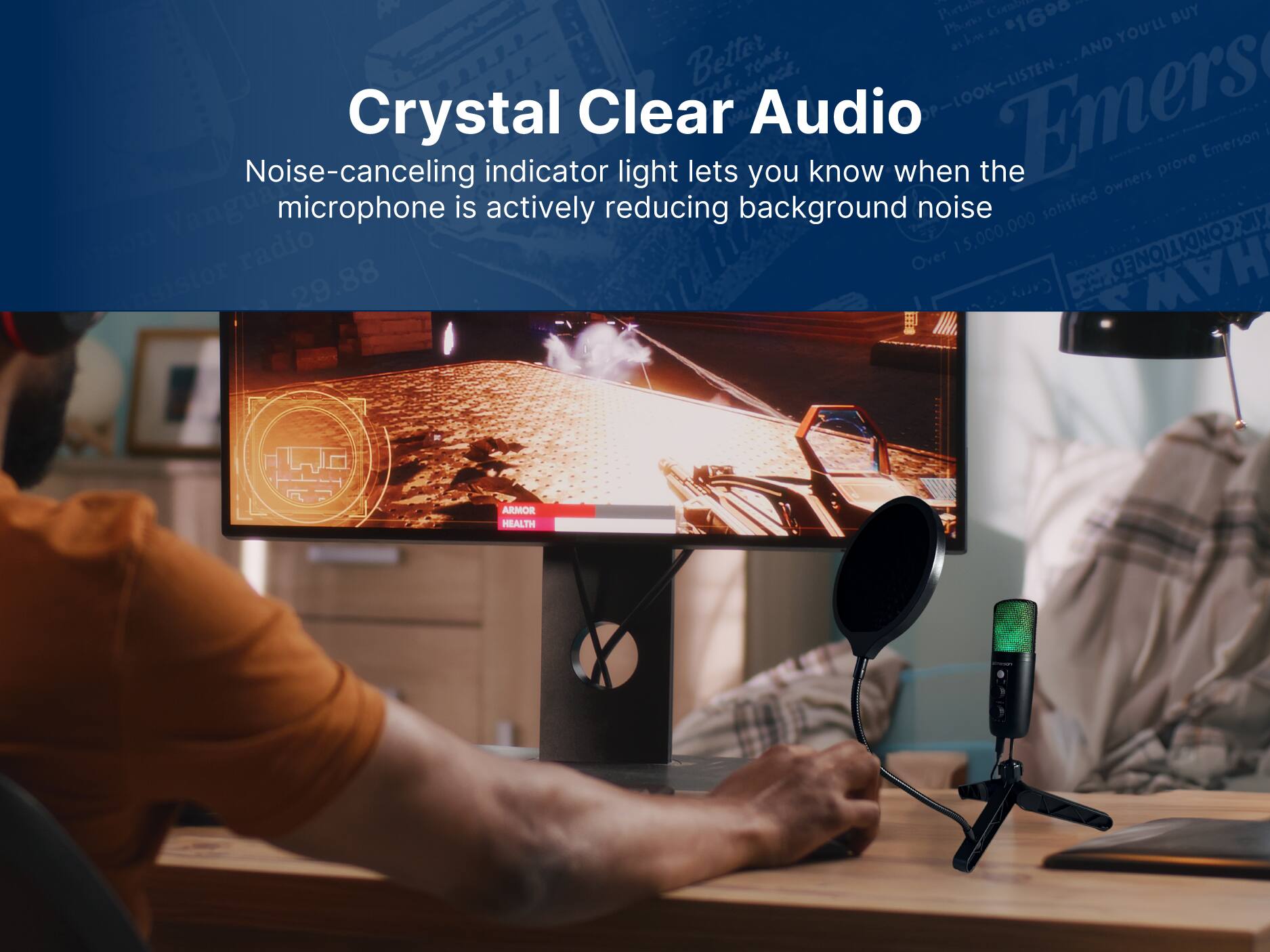 Combi I Portib $1690 BUY Phone Lo as YOU'LL Better AND TOAE, Crystal Clear Trnoce Audio OP-LOOK-LISTEN Emers 1 Emerson Noise-canceling indicator light lets you know when the prove owners Vanguao microphone is actively reducing background noise sotisfied MY radio 15,000,000 CONDI Over TIONED nsistor 29.88 HAW ARMOR HEALTH