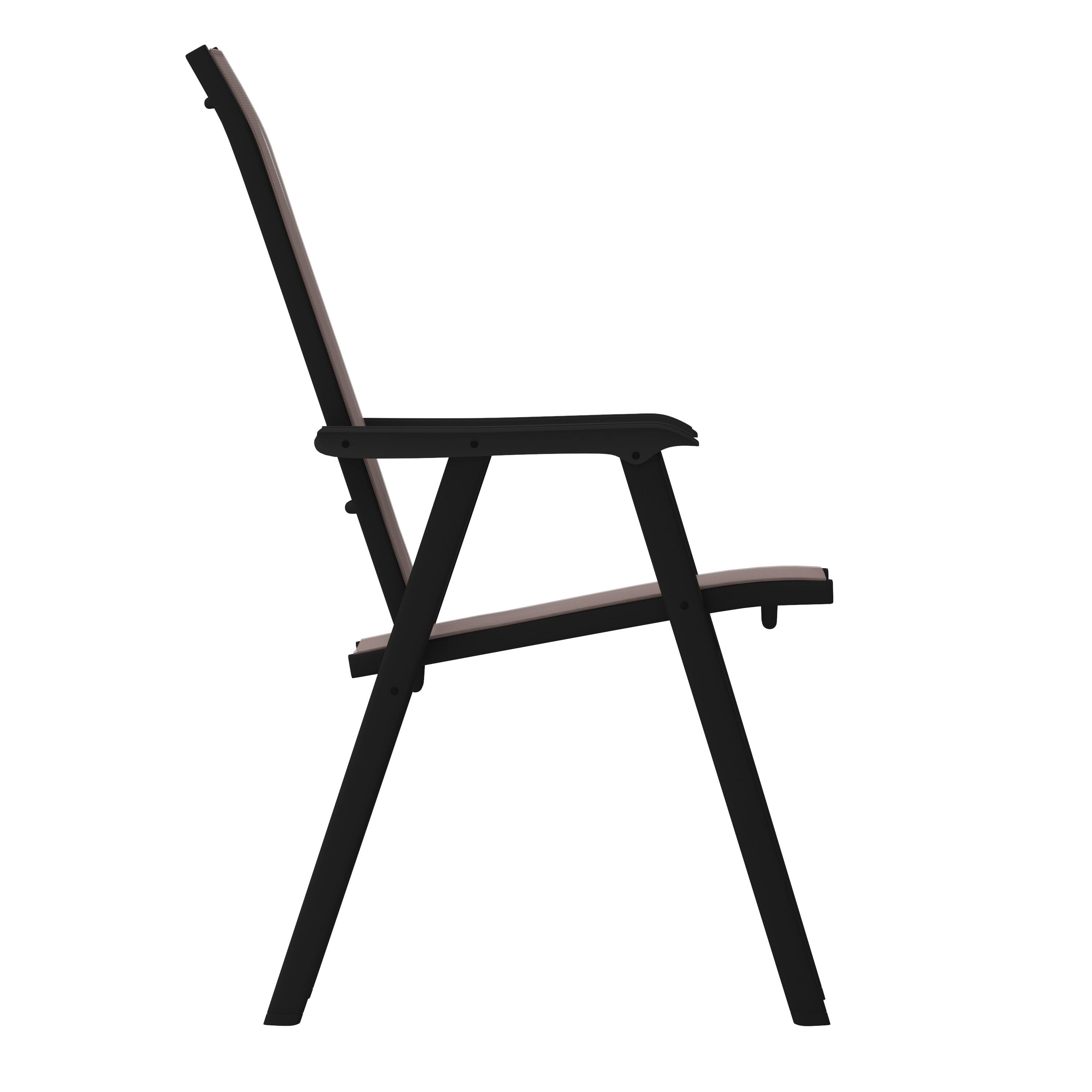 Alt View 9. Emma + Oliver - Outdoor Folding Patio Sling Chair / Portable Chair (2 Pack) - Brown.