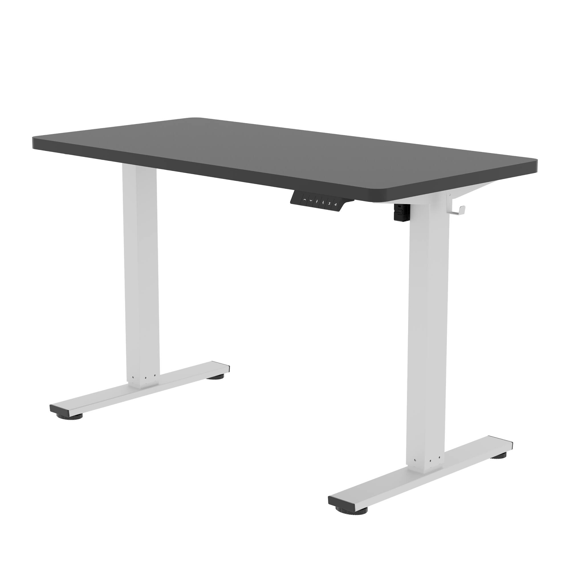 Angle. FlexiSpot - FlexiSpot E2 48''W Electric Adjustable Standing Desk Chipboard, Black/White - Black.