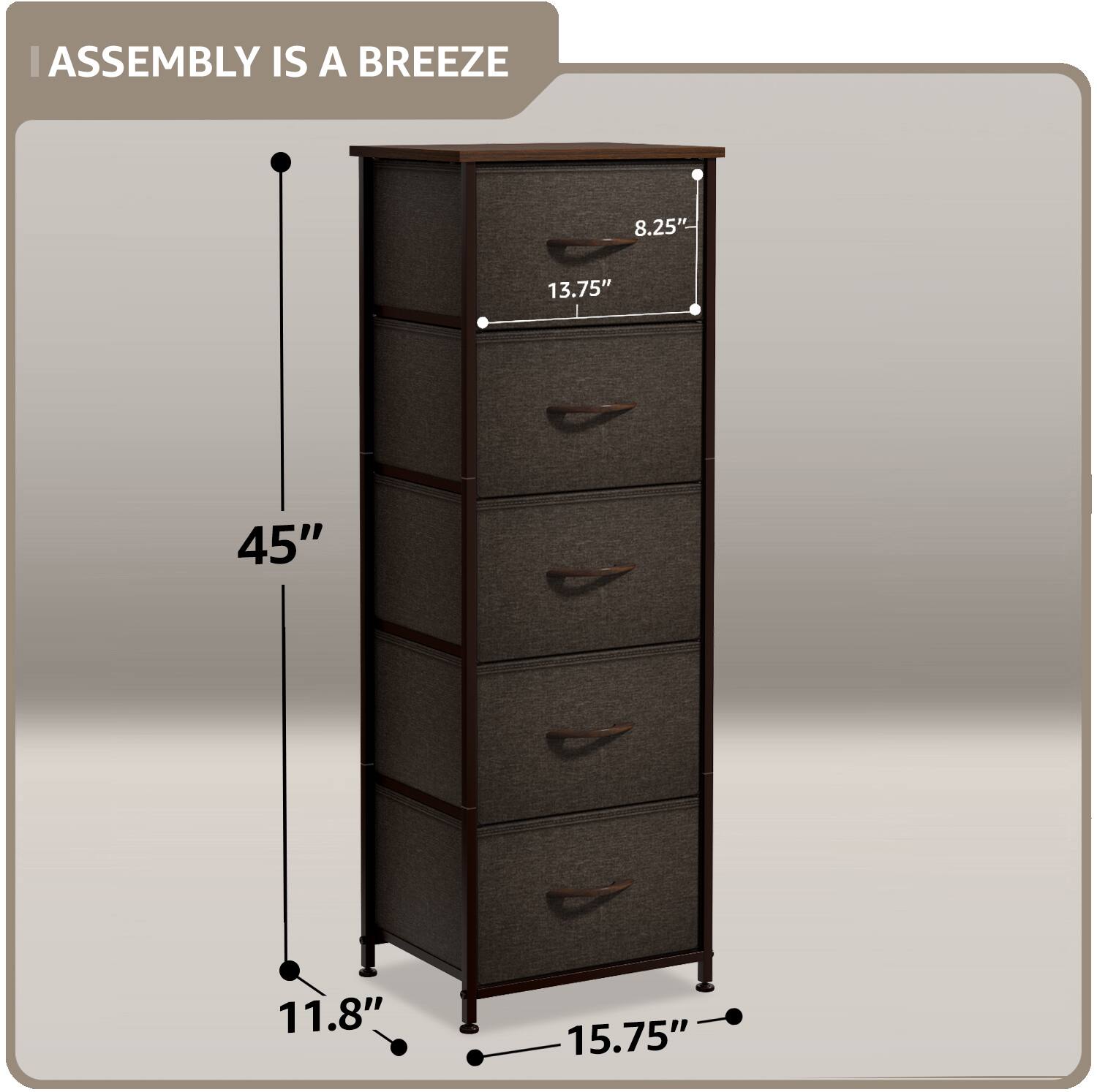 ASSEMBLY IS A BREEZE

45"

11.8"

15.75"

8.25"

13.75"