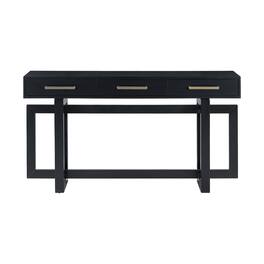 Boyel Living - Elegant Console Table with Three Drawers and Extra Long Entryway Table - Black