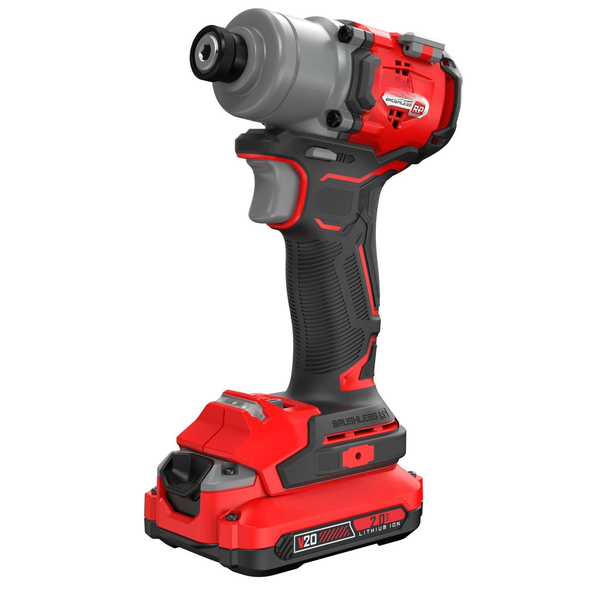 JETRANSPORT - V20 Cordless Brushless Impact Driver Set 1 4 Includes 2 And cmcf830d2 Brushless- get up to 23 more max torque - Default