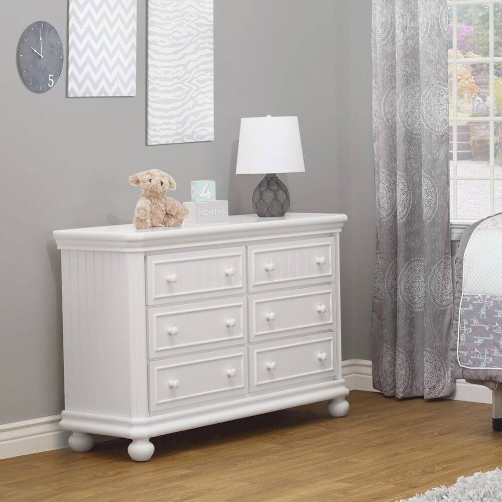 Left. Sorelle - Sorelle Finley RTA 6 Drawer Double Dresser - White.