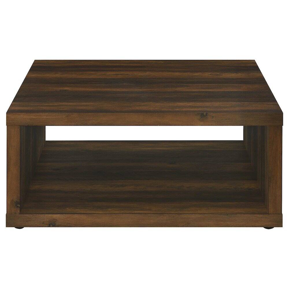 Alt View 2. Coaster Co. of America - Frisco Square Engineered Wood Coffee Table Dark Pine - Green.