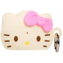 iFace - Sanrio Steam Bun Hello Kitty Apple AirPods Pro 1 & Pro 2 Case Silicone Protective Cover Cute Design with Carabiner - Hello Kitty (Steam Bun)