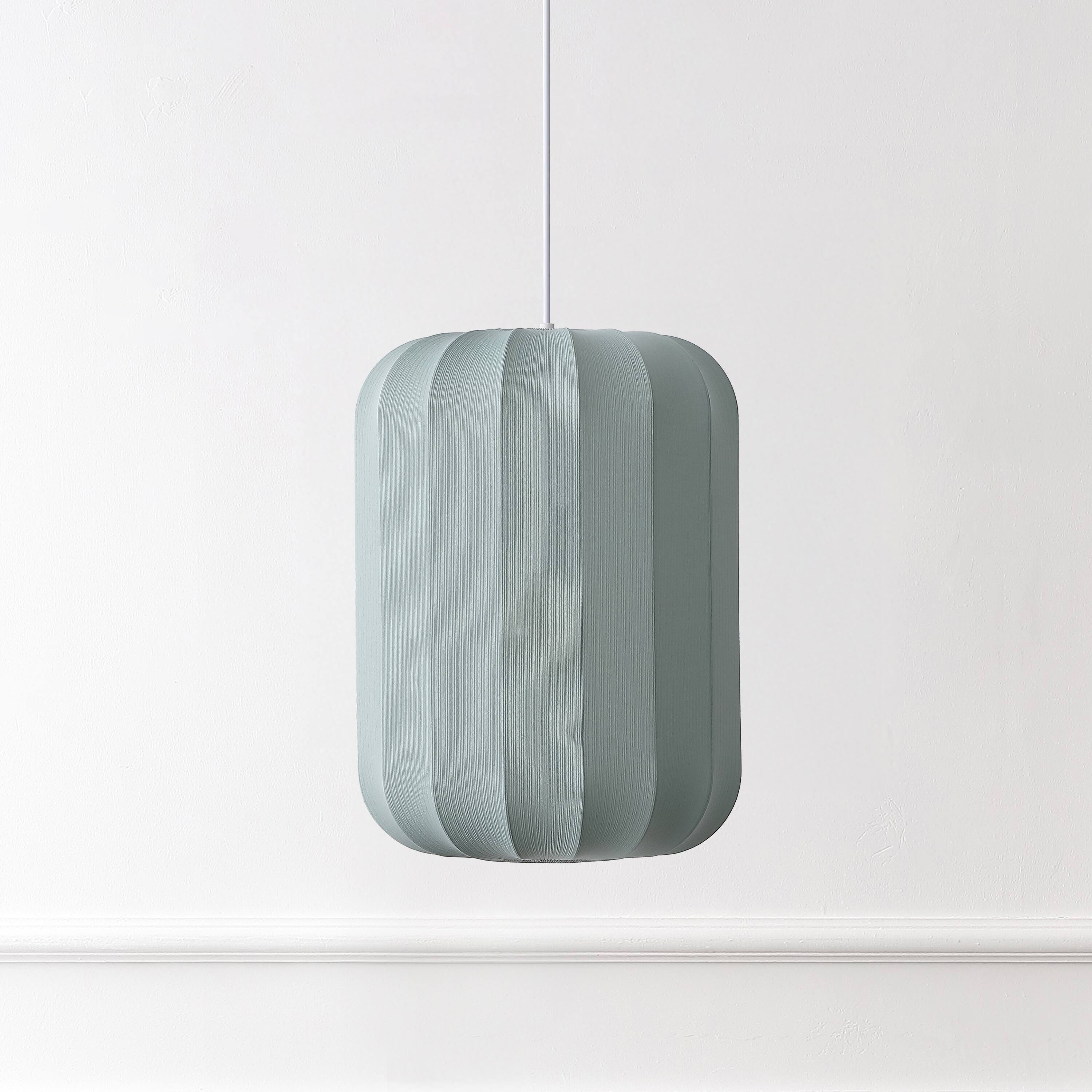 Alt View 5. Jonathan Y - Aurelia 13.75" 1-Light Scandinavian Adjustable Lantern Metal with Ribbed Cocoon Capsule Shade LED Pendant, Dusty Blue - Dusty Blue.