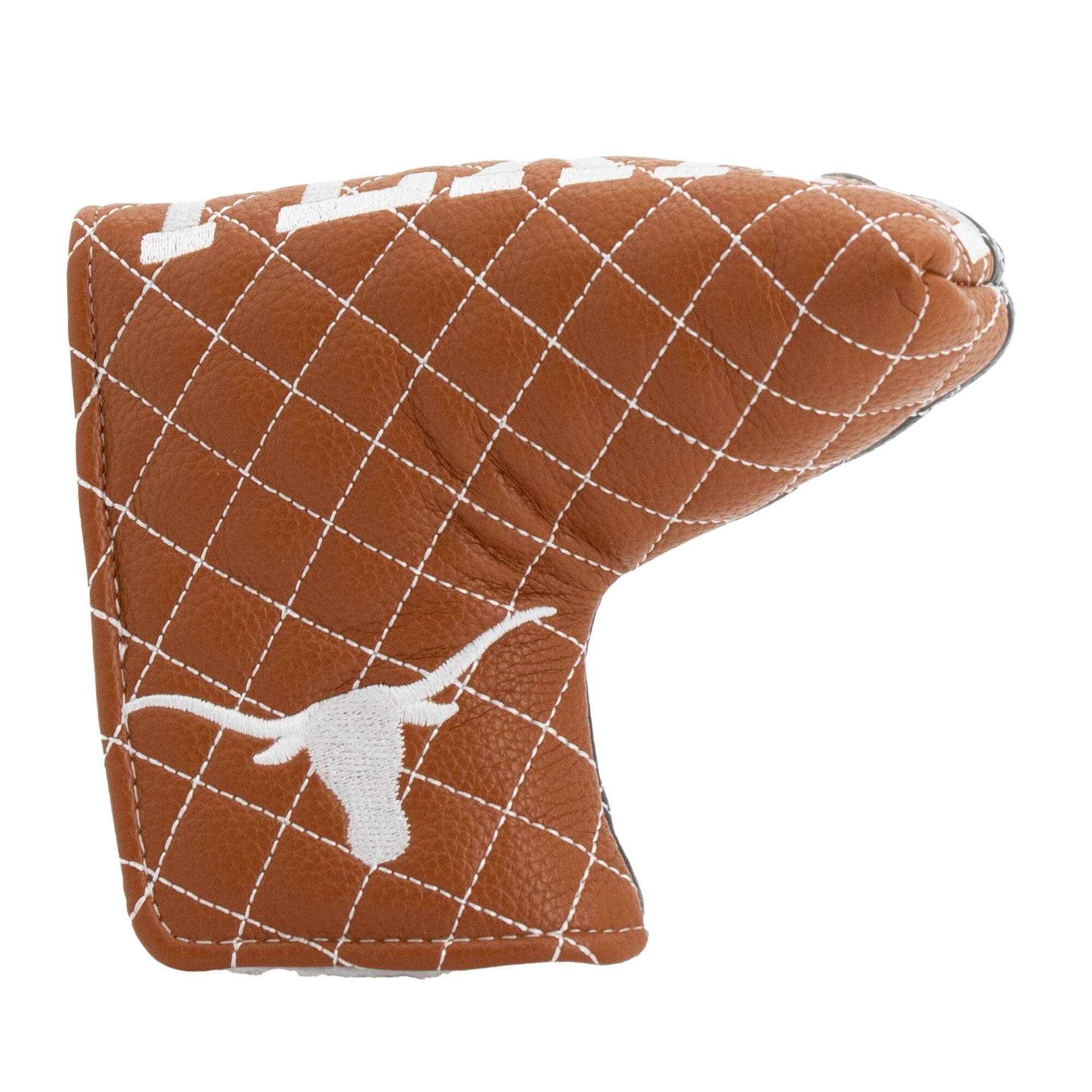 Front. Team Golf - Texas Longhorns Quilted Blade Putter Cover - Multicolor.