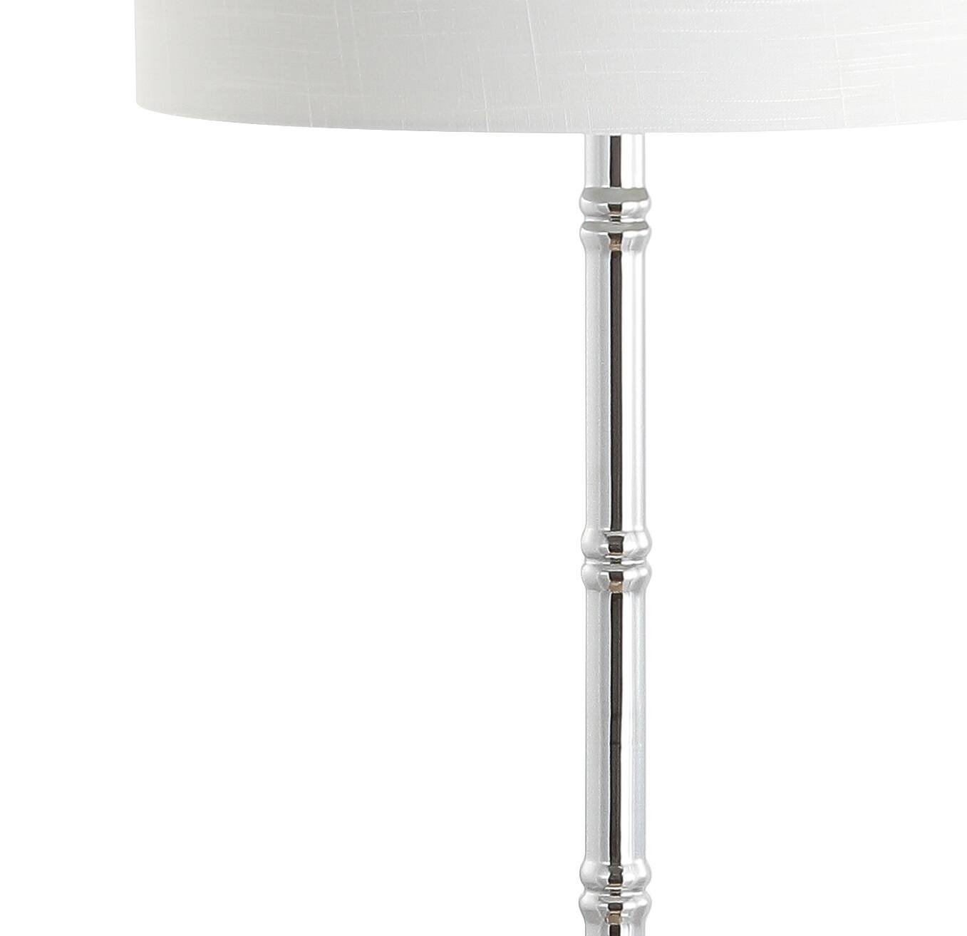 Alt View 4. Jonathan Y - Hall 62" Metal LED End Table Floor Lamp, Chrome - Chrome.
