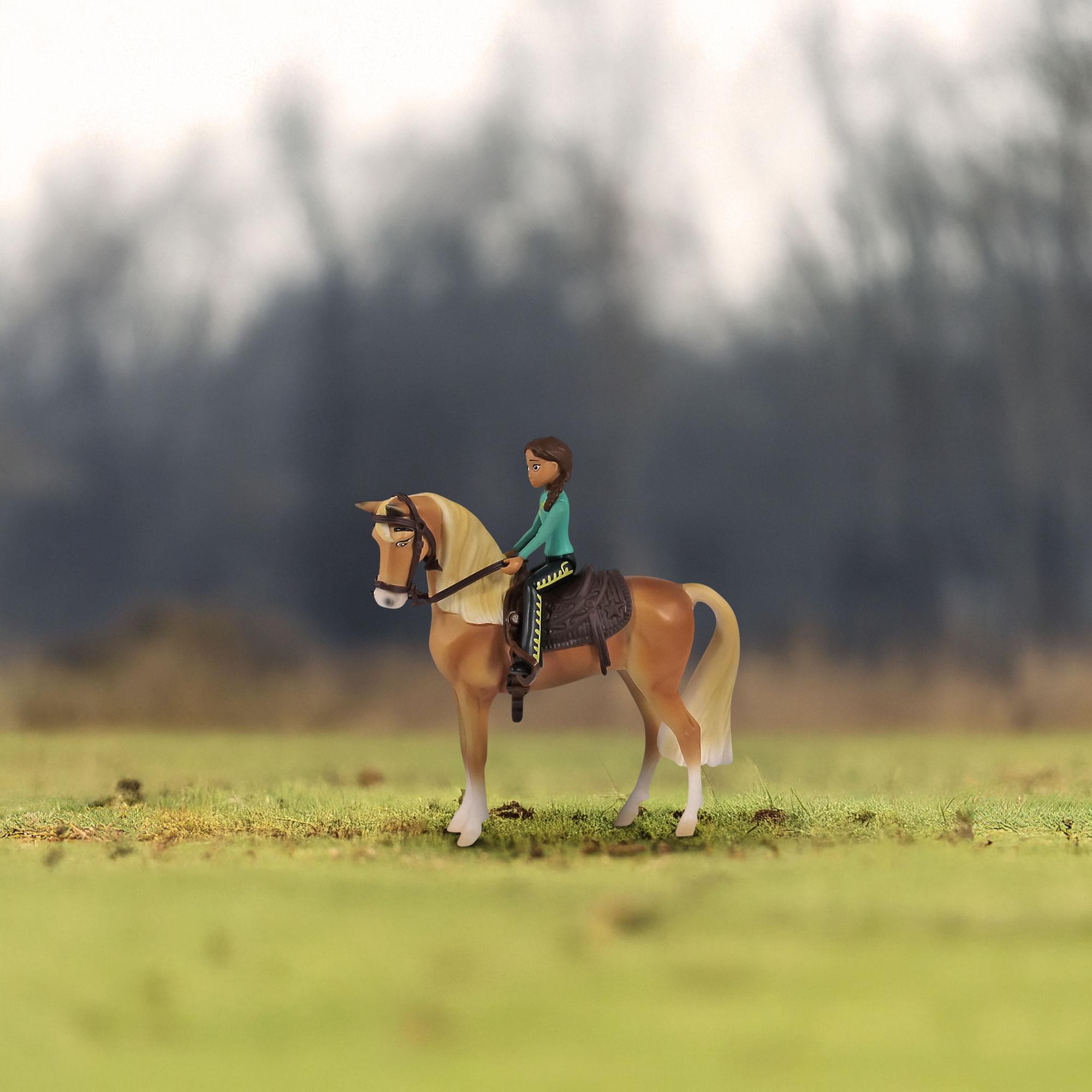 Alt View 3. Breyer Animal Creations - Breyer Spirit Riding Free Chica Linda & Prudence Small Horse & Doll Set - Multi-Color.