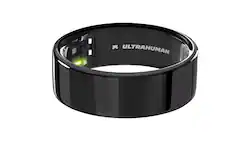 Ultrahuman - Ring AIR - Smart Ring - Size Before You Buy - Size 6 - Aster Black - (2023) - Front_Zoom