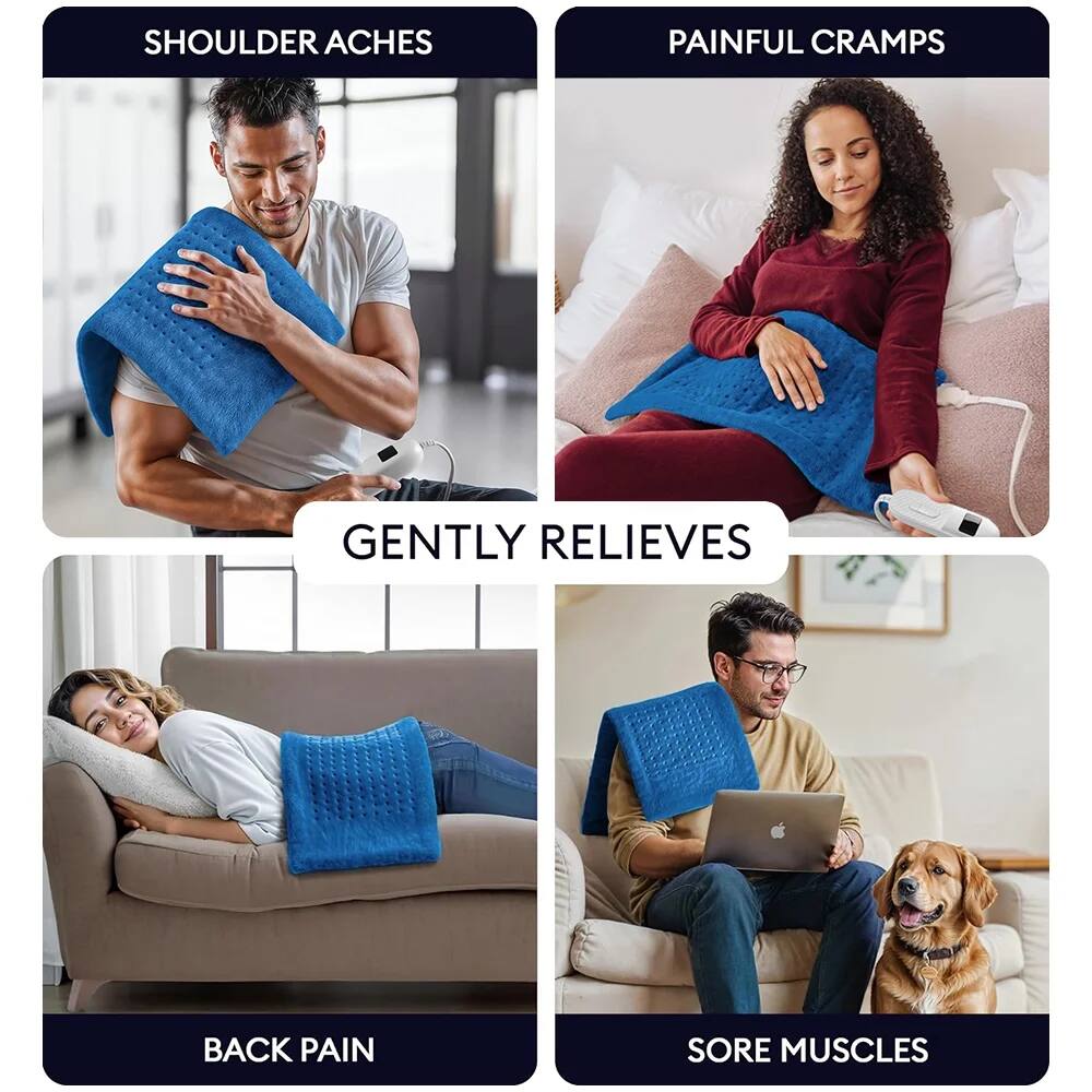 SHOULDER ACHES  
PAINFUL CRAMPS  
GENTLY RELIEVES  
BACK PAIN  
SORE MUSCLES