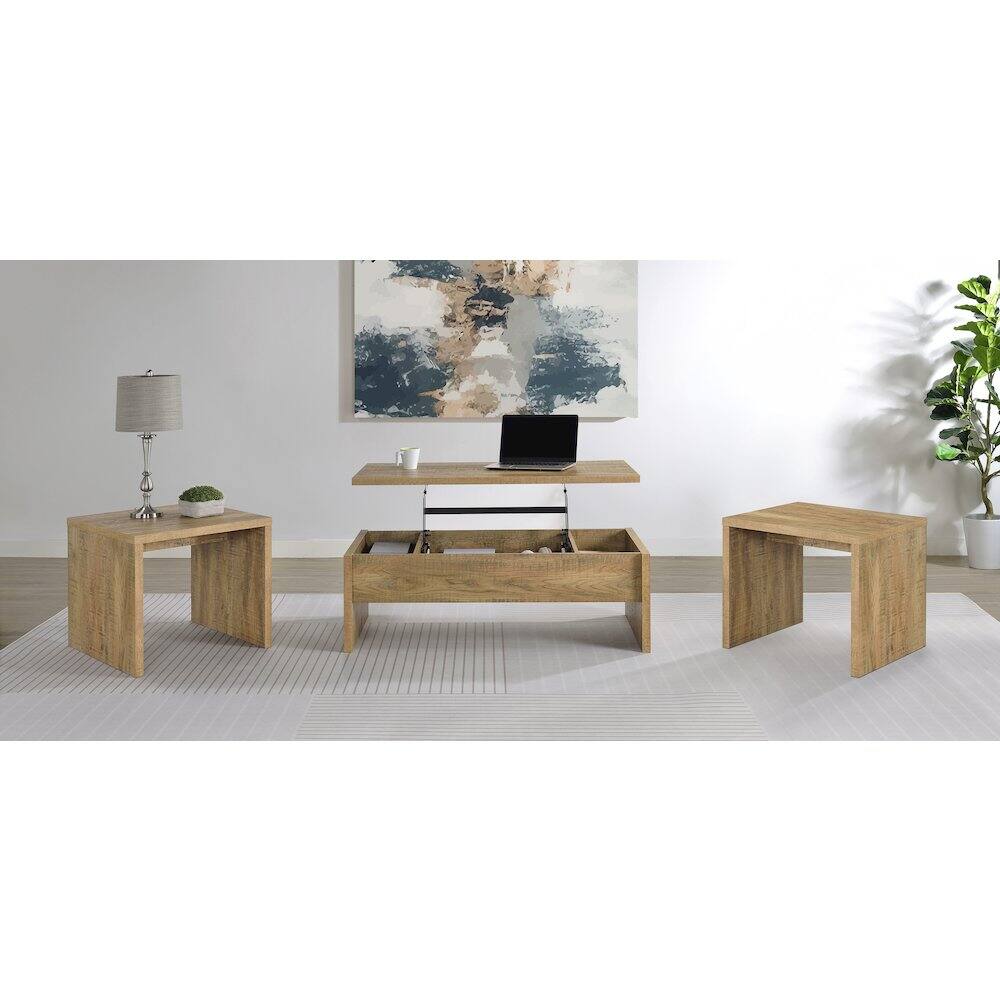 Angle. Coaster Co. of America - Canoga 3-piece Lift Top Cocktail Coffee Table Set Mango - Mango.
