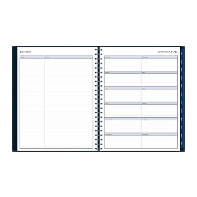 Alt View 5. Blue Sky - 2026 Blue Sky Passages 8.5" x 11" Calendar Year Weekly & Monthly Planner, Faux Leather Cover, Navy (148658-26) - Navy.