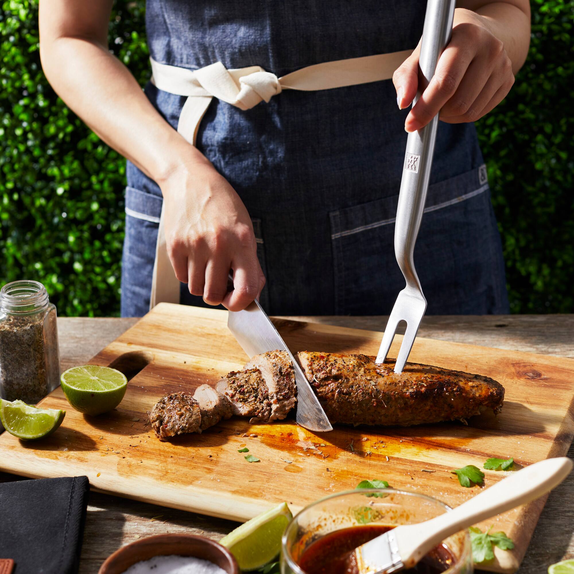 Alt View 1. ZWILLING - ZWILLING BBQ+ Stainless Steel Grill Meat Fork - Stainless Steel.