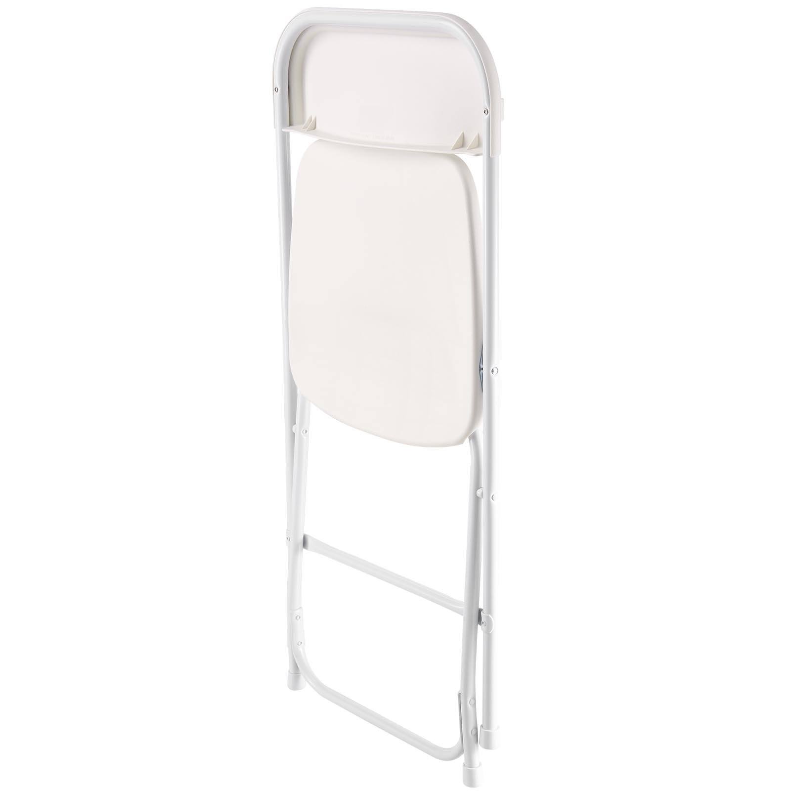 Alt View 10. Glintex - Folding Chairs, 4-Pack Foldable Plastic Chairs w/ Heavy-Duty Metal Frame, Portable Stackable Seats for In-outdoor Use - white.
