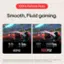 The text on the image reads: "100Hz Refresh Rate Smooth, Fluid gaming. 60Hz 100Hz *Dramatized for illustrative purposes. Graphics card that supports DisplayPort 1.4 or HDMI 2.1 are required to achieve up to 144Hz refresh rate support. Graphics card sold separately."
