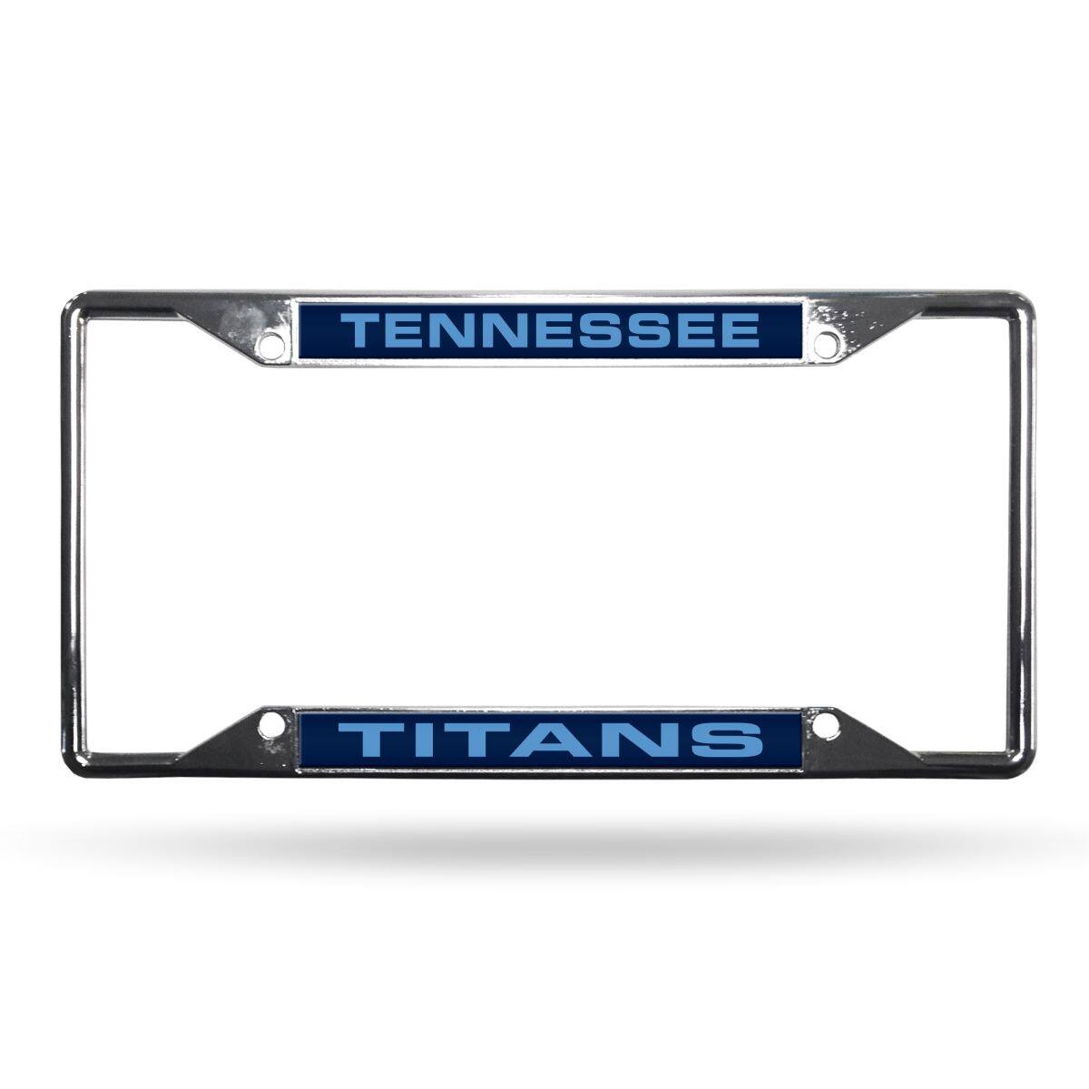 Tennessee Football Titans All Corner EZ View Chrome Metal Laser Cut License Plate Frame
