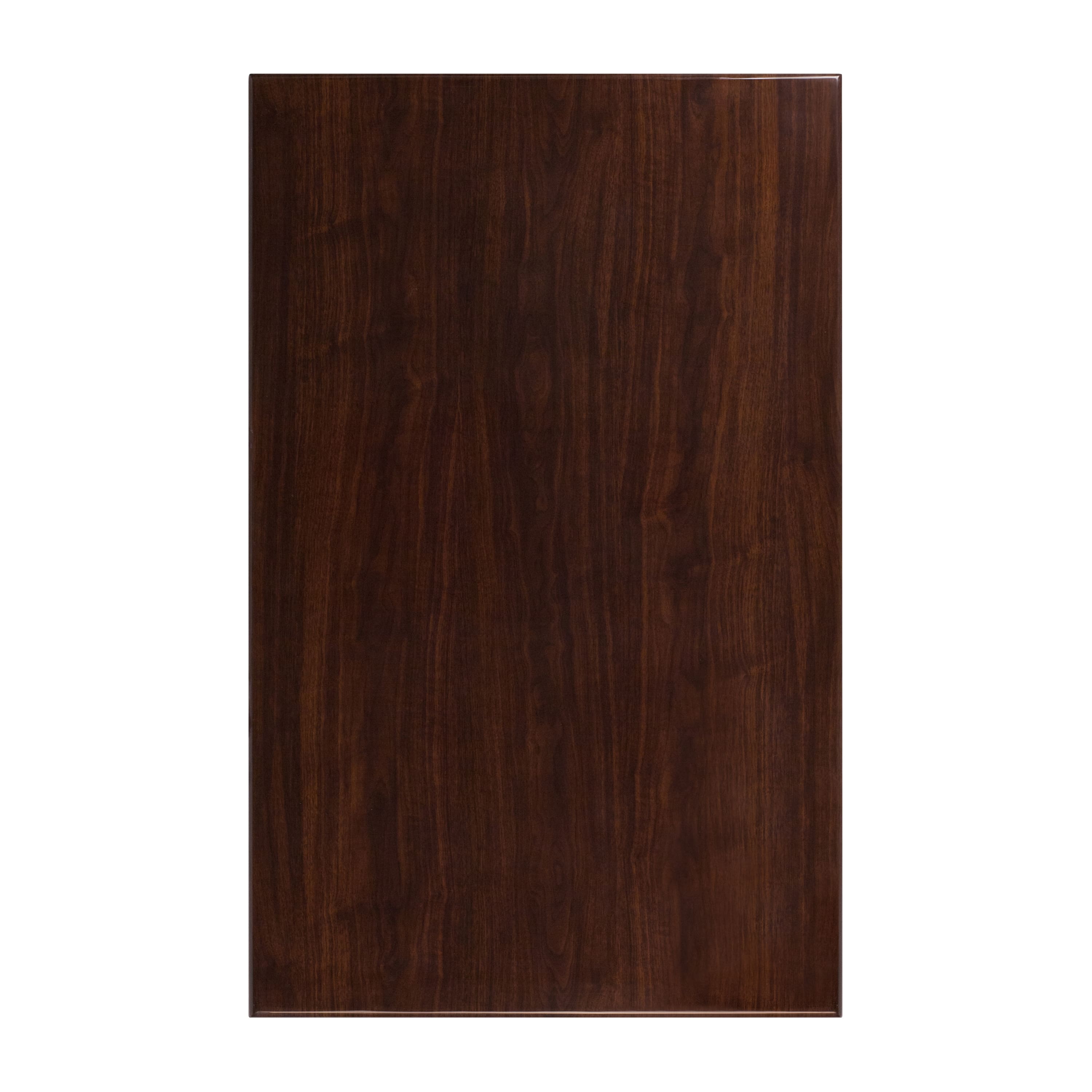 Emma + Oliver - 30"x48" High-Gloss Resin Table Top with 2" Thick Drop-Lip - Walnut