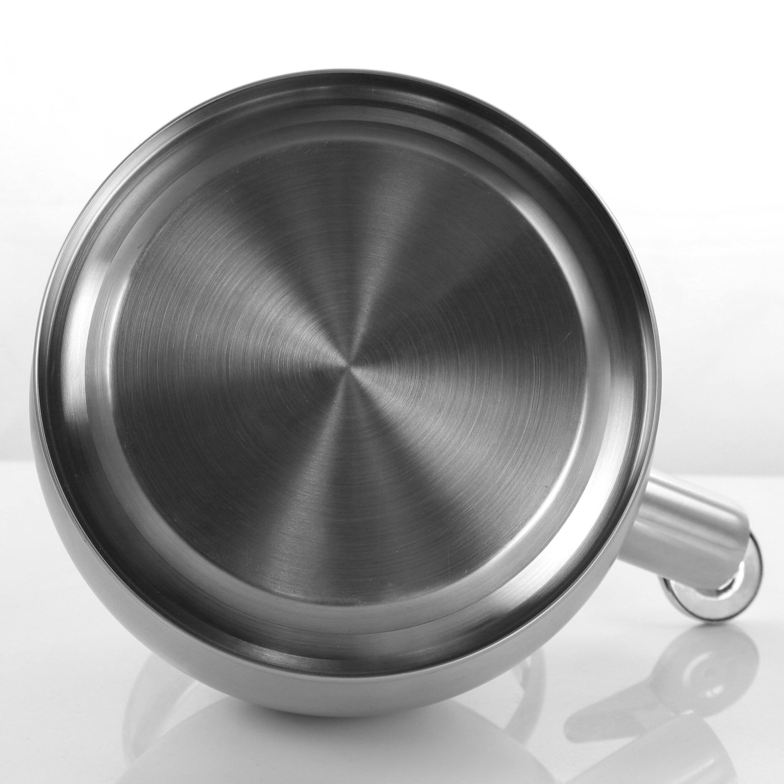 Alt View 3. MegaChef - MegaChef 3 Quart Round Stovetop Whistling Kettle in Brushed Silver - Silver.