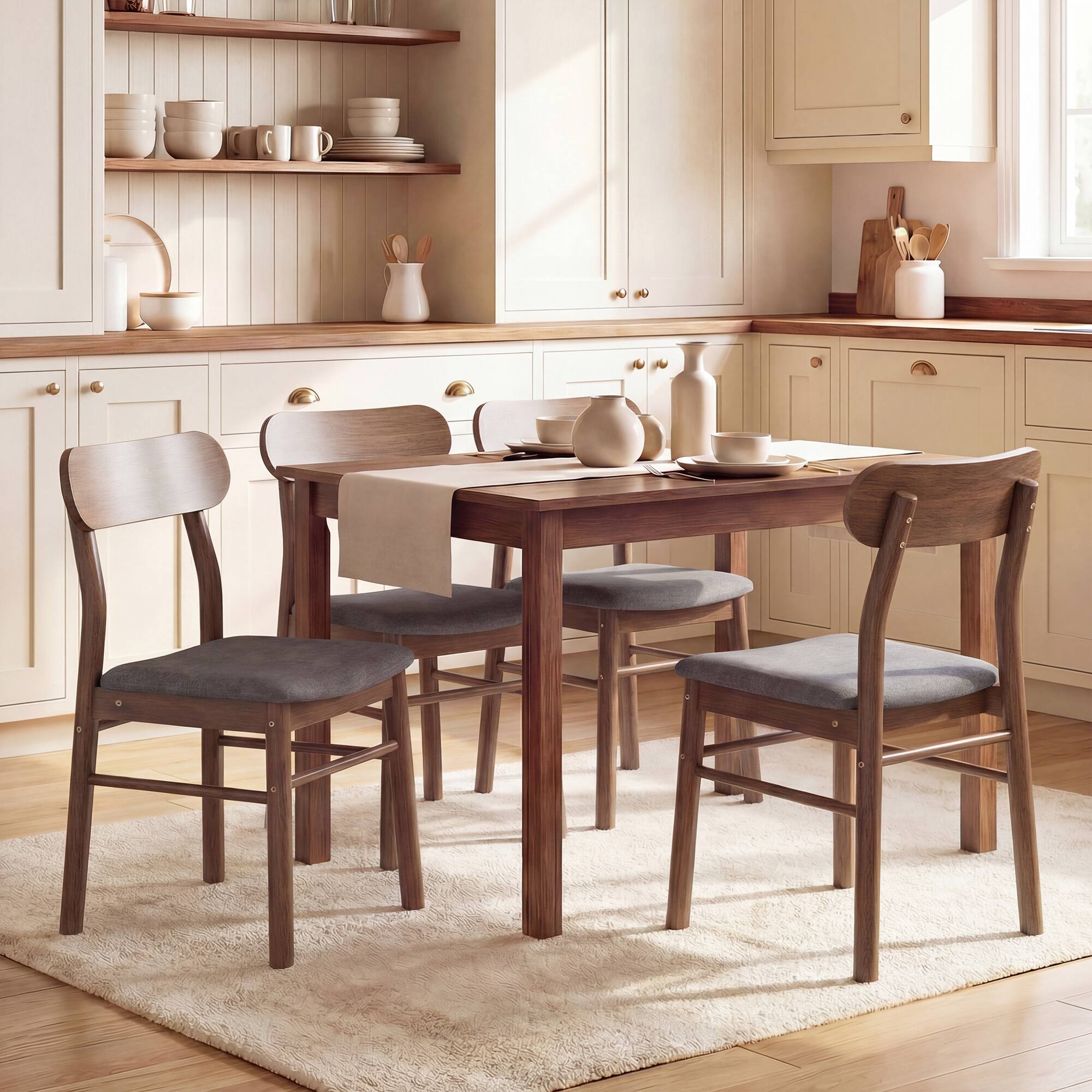 Alt View 1. Homcom - of 4 Dining Chairs - Gray.