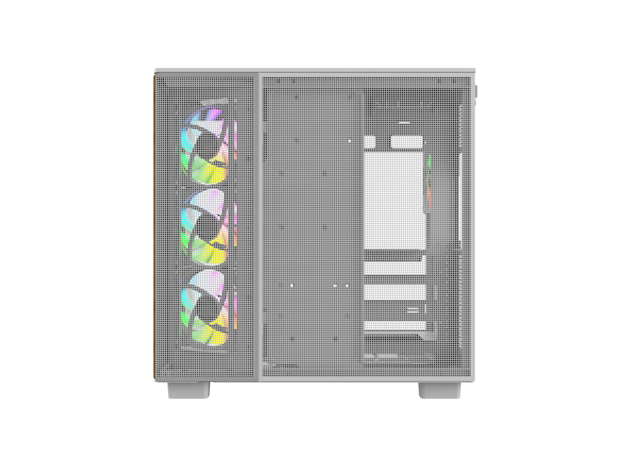 Alt View 3. Thermaltake - Thermaltake View 380 XL WS ARGB Mid Tower Chassis with Wood Trim, 4x ARGB Fans, 360mm Radiator, 420mm GPU Clearance - Black.