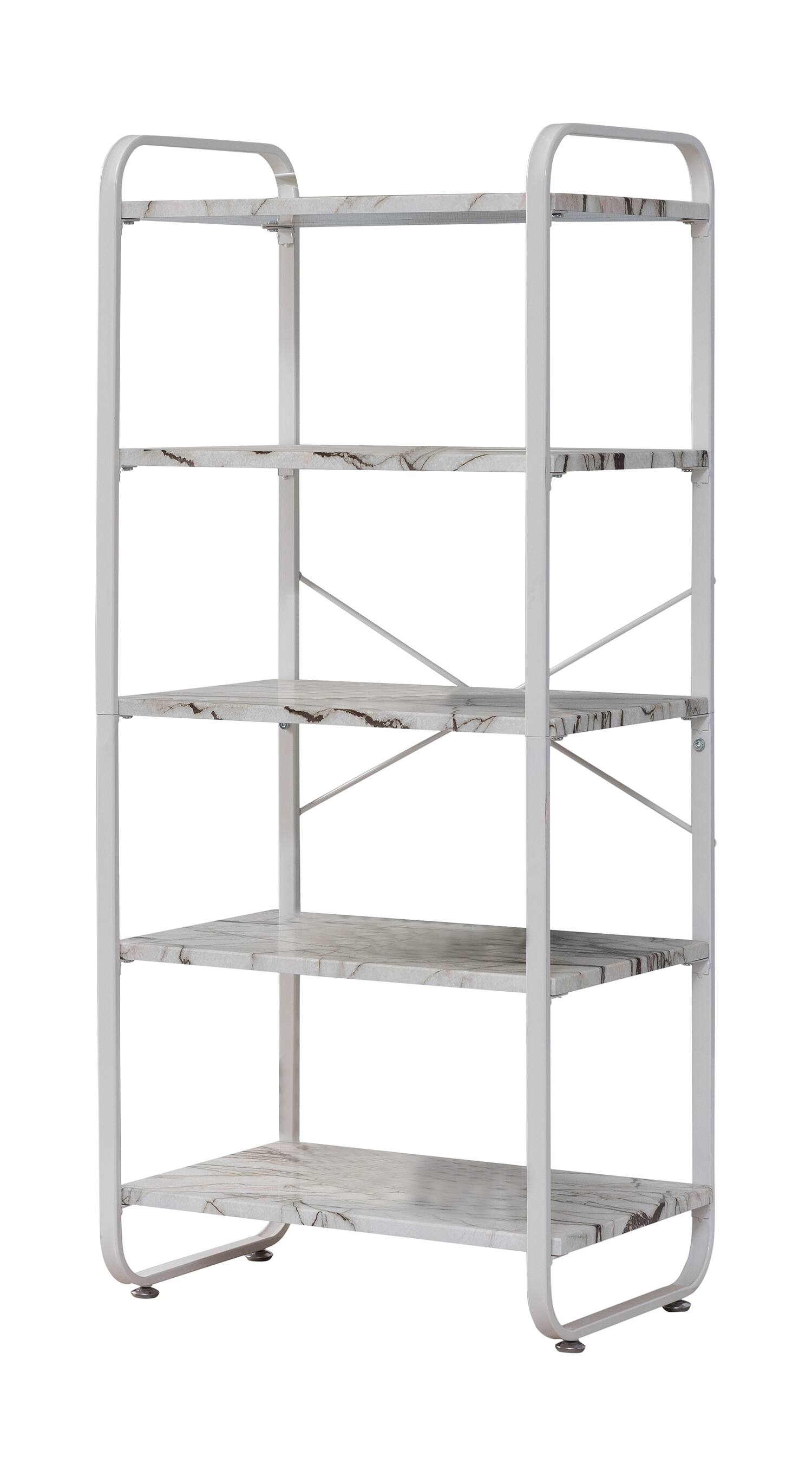 Angle. Kings Brand Furniture - Kings Brand Furniture Hillcrest 5-Tier Baker's Rack - White.